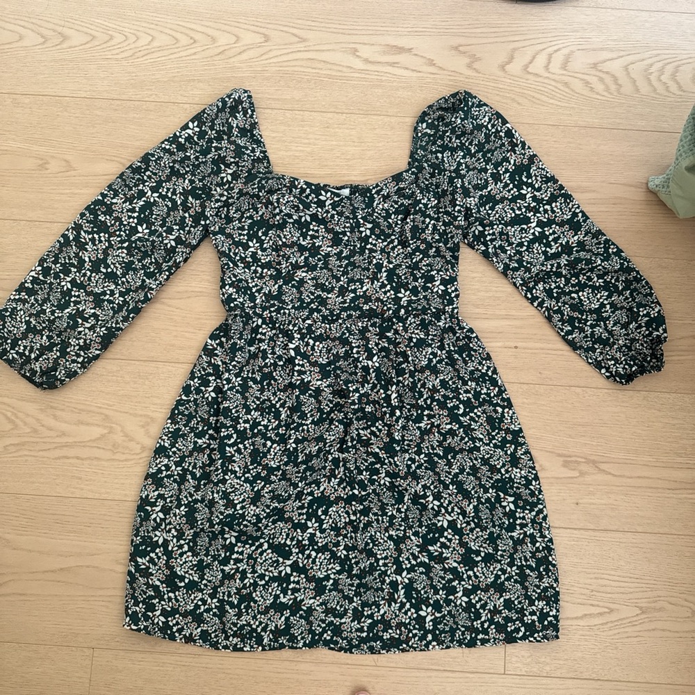 AUW Green Floral Dress